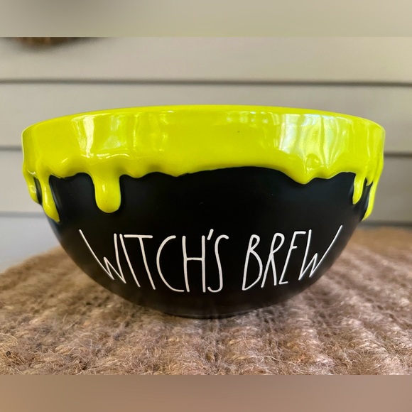 NEW 2 WITCH’S BREW Rae Dunn Black with Green Slime Halloween Bowl - Picture 4 of 8